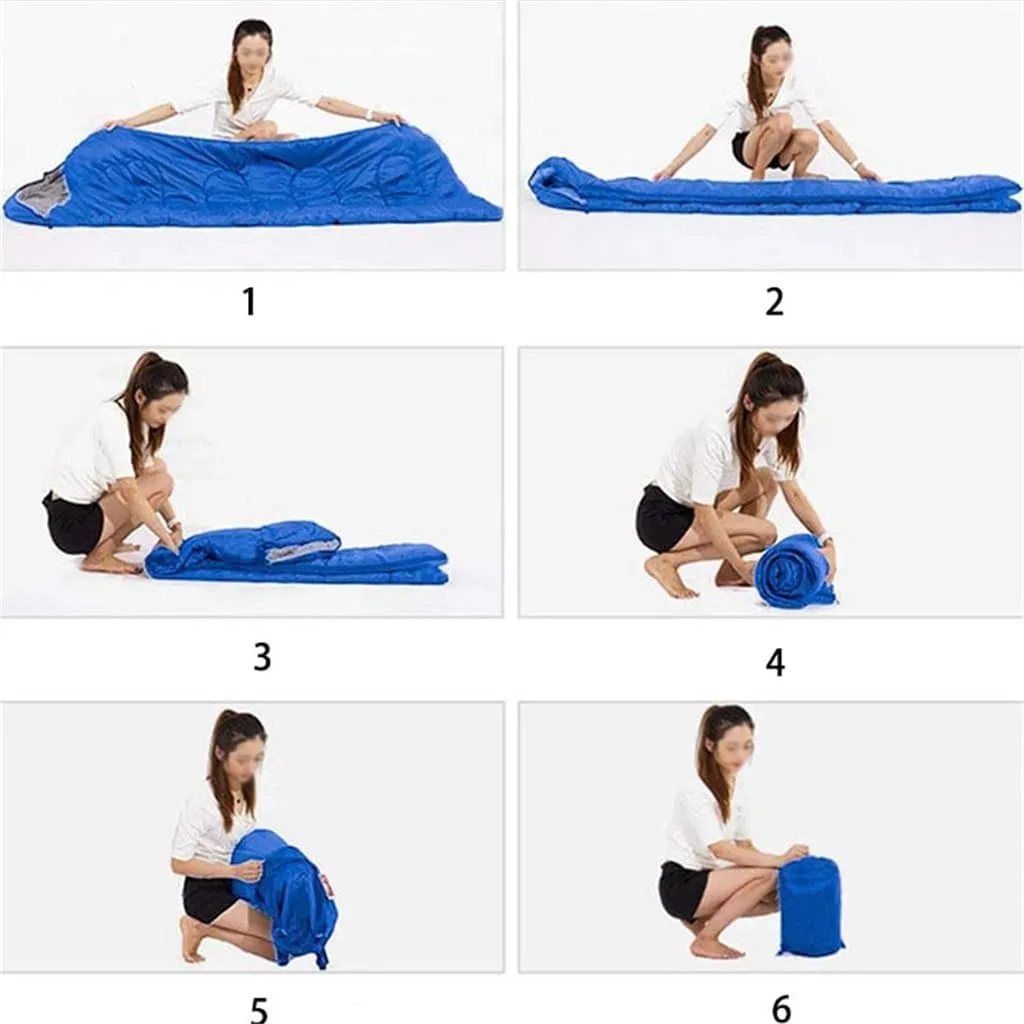 Adult Sleeping Bag Portable Travel Hiking Camping Office Dirt-Proof Sleeping Bag Outdoor Thickened Sleeping Bag(D,36 * 20 * 20CM)