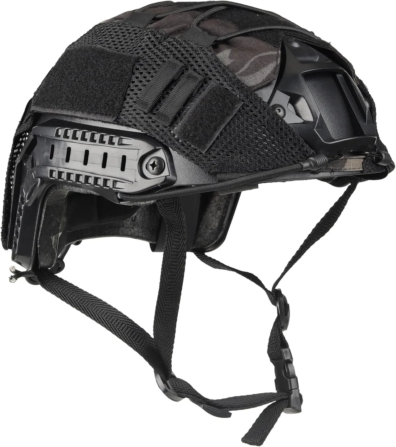 Airsoft Helmet,Black Tactical Helmet with Airsoft Accessories,Tactical Airsoft Gear