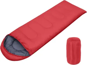 AISHANBAIHUODIAN Fit for Portable Sleeping Bag Outdoor Wild Camping Breathable Thickened Adult Hollow Cotton Winter 170T Polyester(Red 1.8kg)