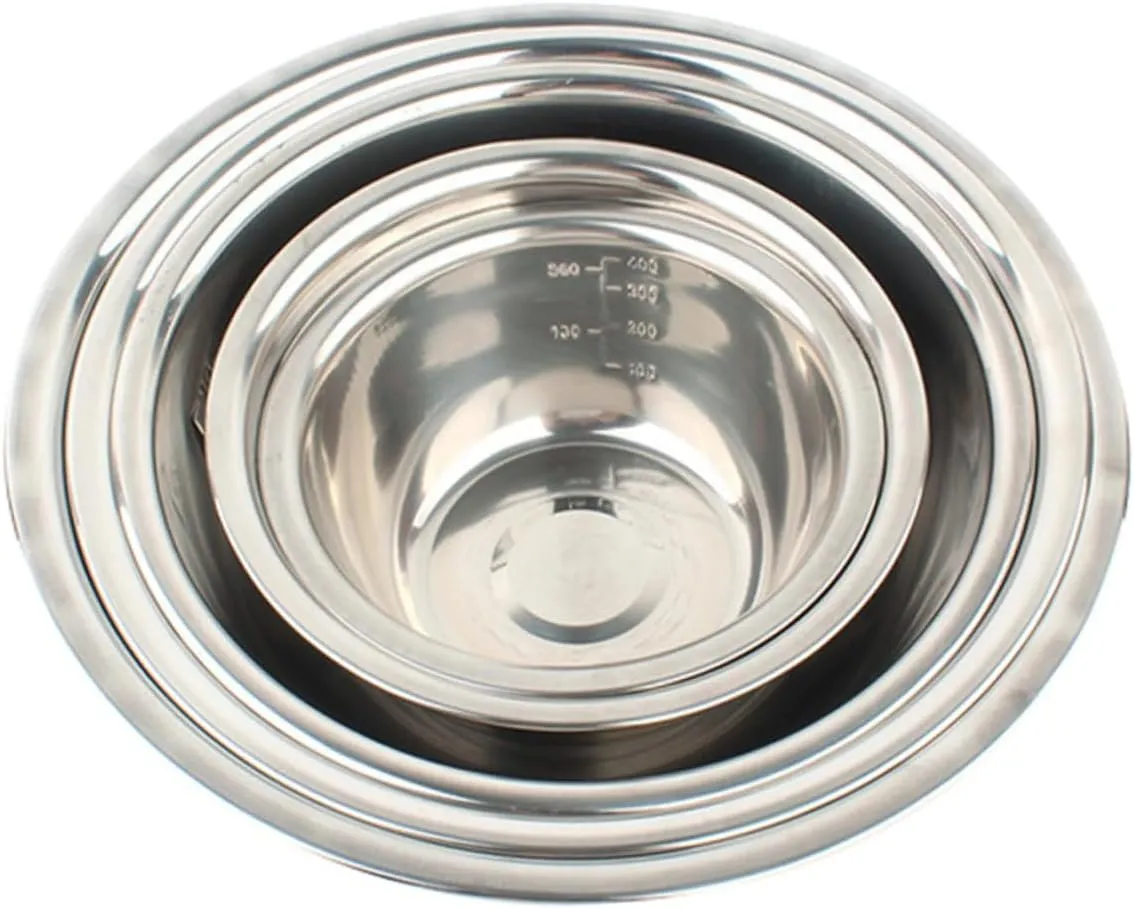 Alipis 5 Pcs Camping Collapsible Bowls Stainless Steel Soup Bowls Lids Portable Outdoor for Cooking