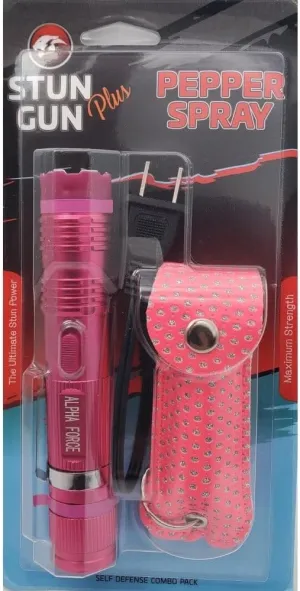 All New Flashlight Stun Gun and Pepper Spray Combo Pack for Self Defense