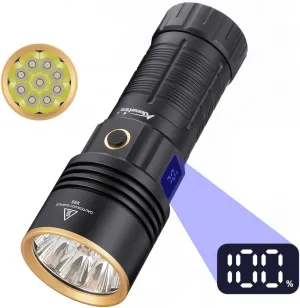 ALONEFIRE X99 LED Flashlight 3500 High Lumens Super Bright USB C Rechargeable 4 Adjustable Modes Waterproof Flash Light Reverse Charging with Battery, Lanyard for Camping Emergency Hiking Home