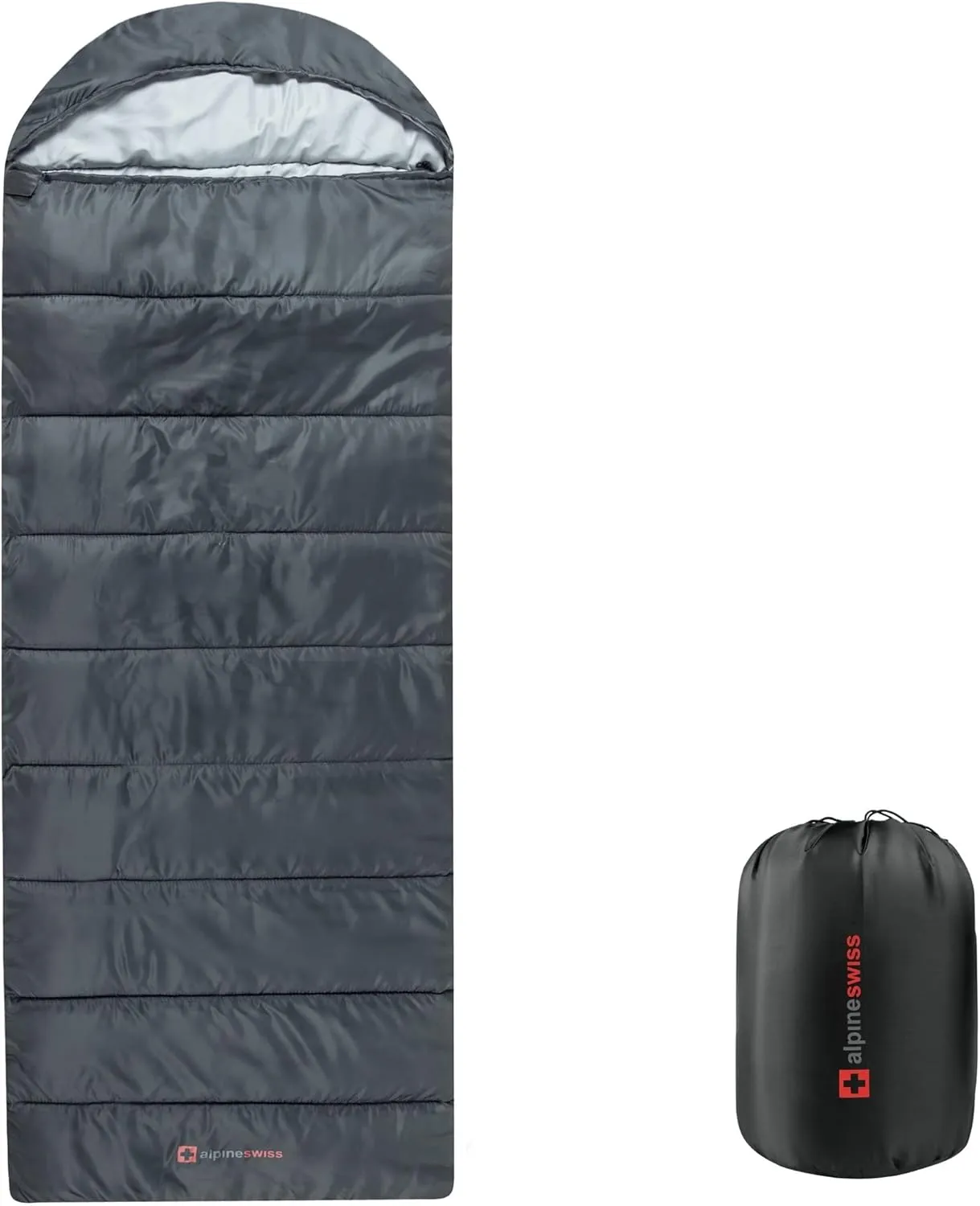 Alpine Swiss 0°C (32°F) Sleeping Bag Lightweight Waterproof with Compression Sack Adults All Seasons Camping Hiking Backpacking Travel Outdoor Indoor