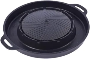 Aluminum Alloy Grill Pan, Non-Stick Grill Pan, Outdoor Multi-Function Grill Pan, Household Grill Pan, Non-Stick Coating Easy to Clean (D)