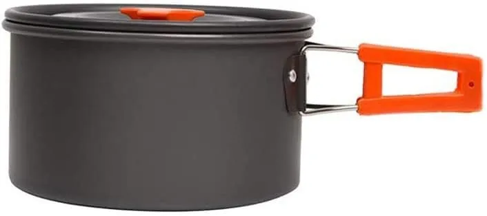 Aluminum Kitchen Set Camping Pot Kit Kettle Travel Mountaineering Picnic BBQ Cutlery Equipment (D