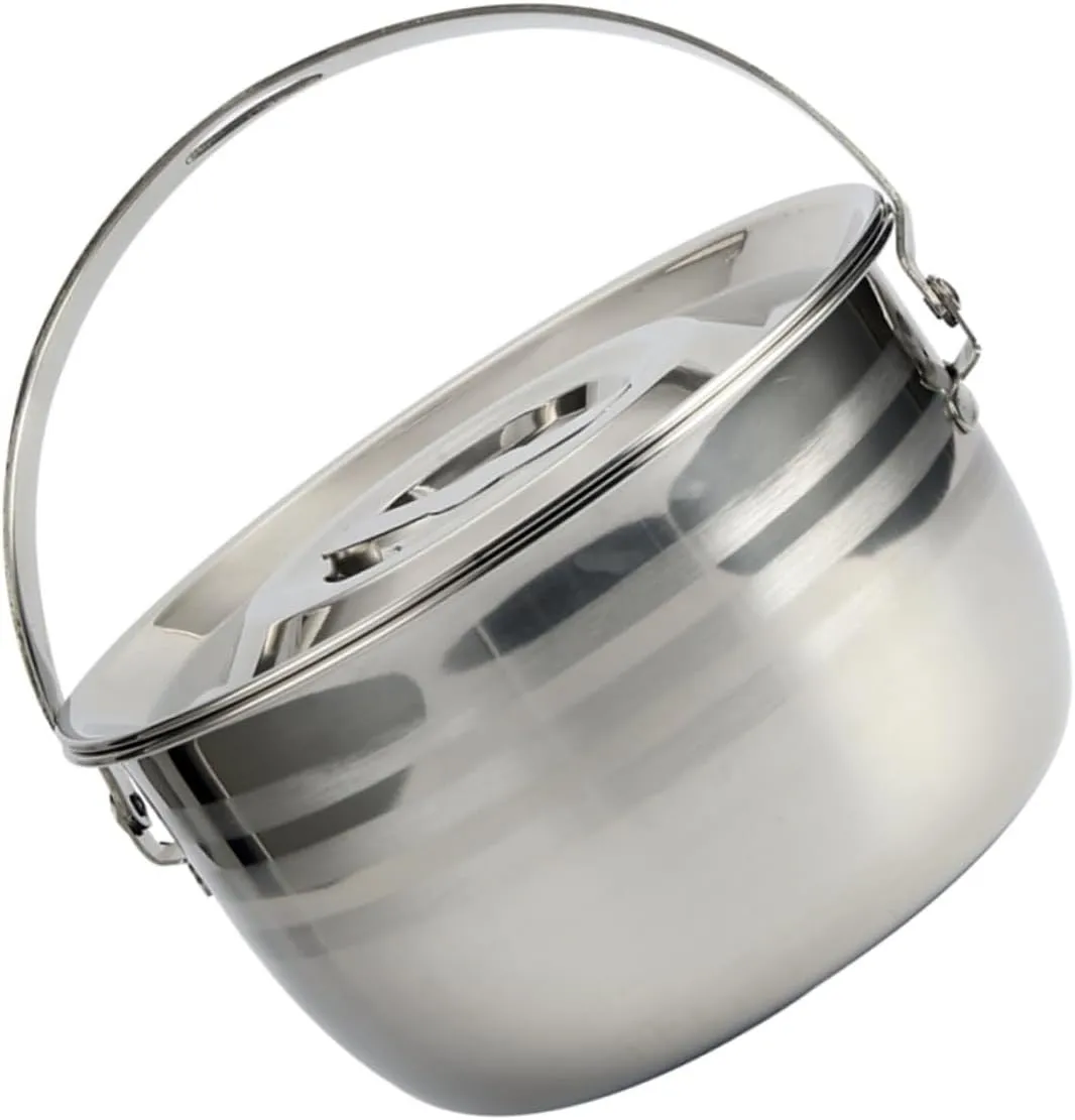 Amosfun 1Pc High Capacity Stew Pot for Camping and Outdoor Cooking Non Stick Cookware Thick Bottom Soup Pot for Bbq and Family Meals