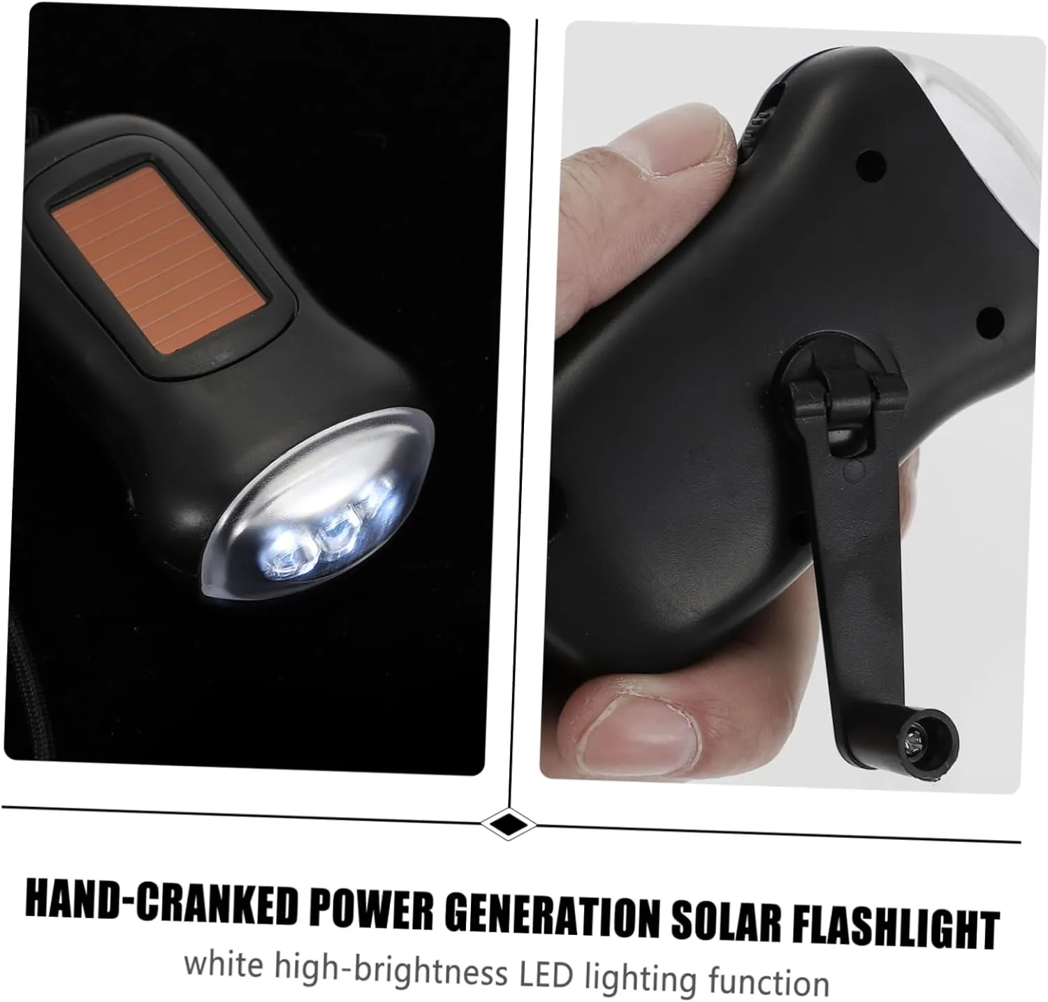 Angoily and Camping Emergency Led Portable for Powered Solar Power Rechargeable Outdoor Hand Torch New