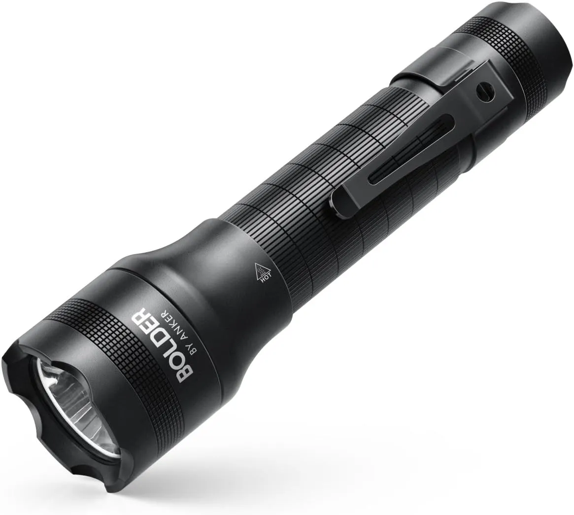 Anker [Rechargeable Bolder LC40 Flashlight, LED Torch, Super Bright 400 Lumens CREE LED, IP65 Water Resistant, 5 Modes High/Medium/Low/Strobe/SOS, Indoor/Outdoor (Camping/Hiking/Emergency Use)