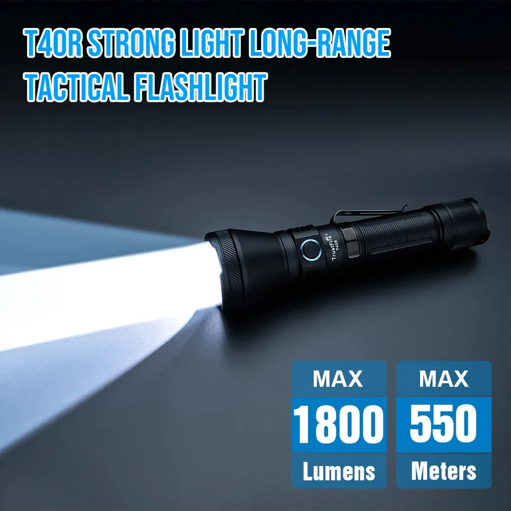 Army Tactical LED Flashlight 1800 Lumens 550m Beam Rechargeable USB Torch IP68