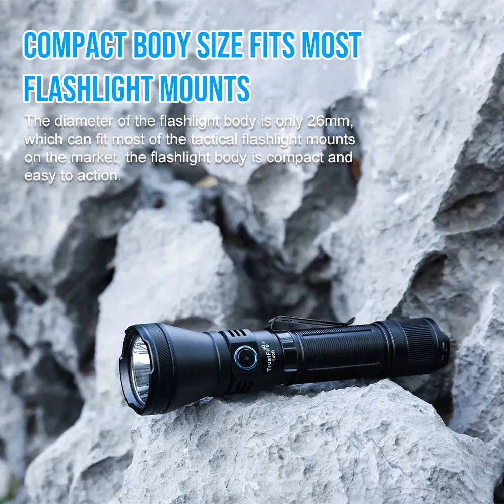 Army Tactical LED Flashlight 1800 Lumens 550m Beam Rechargeable USB Torch IP68