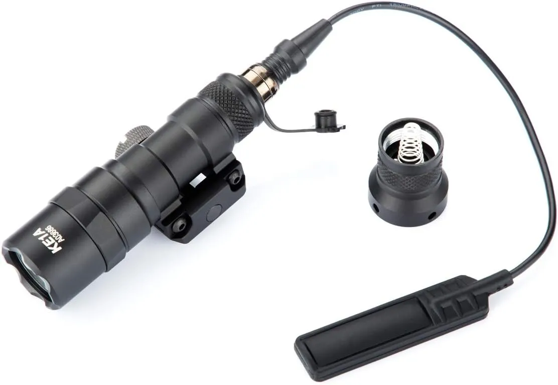 Assletes Weapon Light Picatinny Flashlight with Constant and Momentary Output, Pressure Switch, 20mm Mount Rail