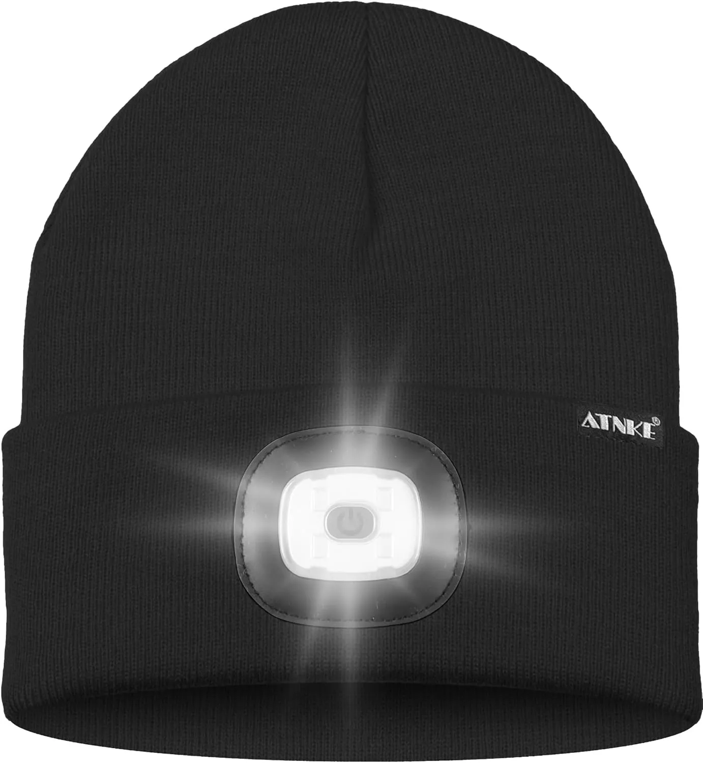 ATNKE LED Lighted Bluetooth Beanie Hat,USB Rechargeable 4 LED Wireless Music Running Headlamp Cap Gift for Men and Women