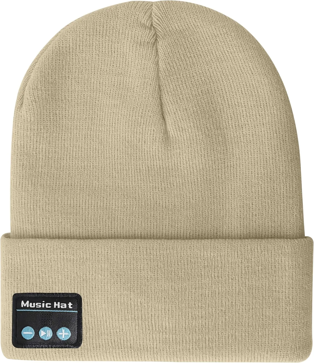 ATNKE LED Lighted Bluetooth Beanie Hat,USB Rechargeable 4 LED Wireless Run Headlamp Lined Fleece Cap for Men and Women