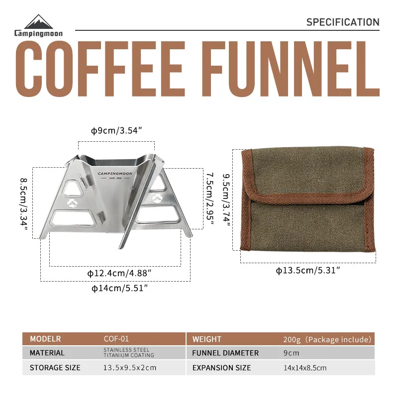 Award-winning Dripper Discounted delivery Coffee COF-01 Campingmoon