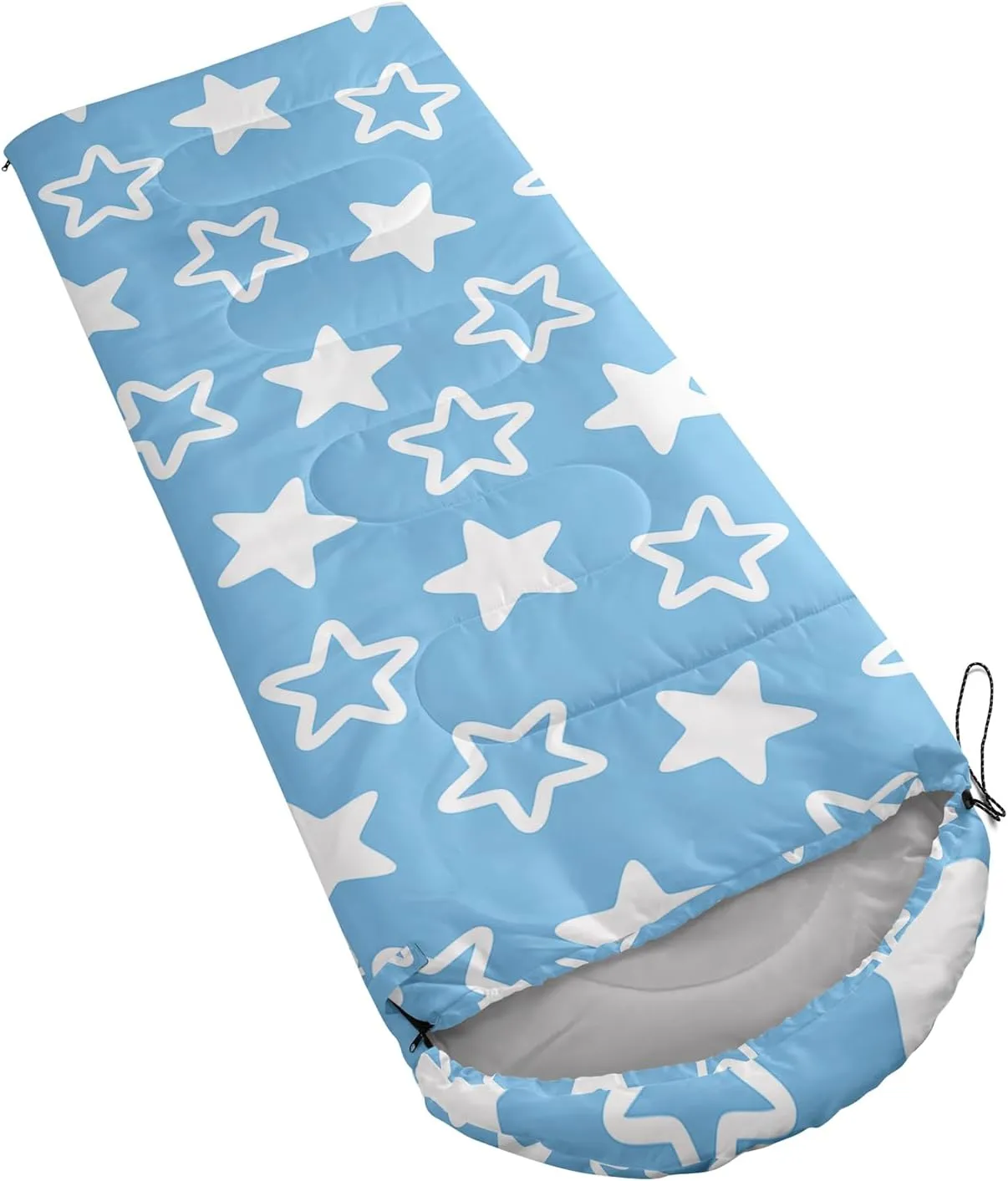 Axolotl Dinosaur Camping Sleeping Bag for Kids,3 Season Warm & Cool Spring Summer Fall Weather Waterproof Colorful Dino Camping Sack for Boys Girls Portable Lightweight,Travelling Adventure Hiking
