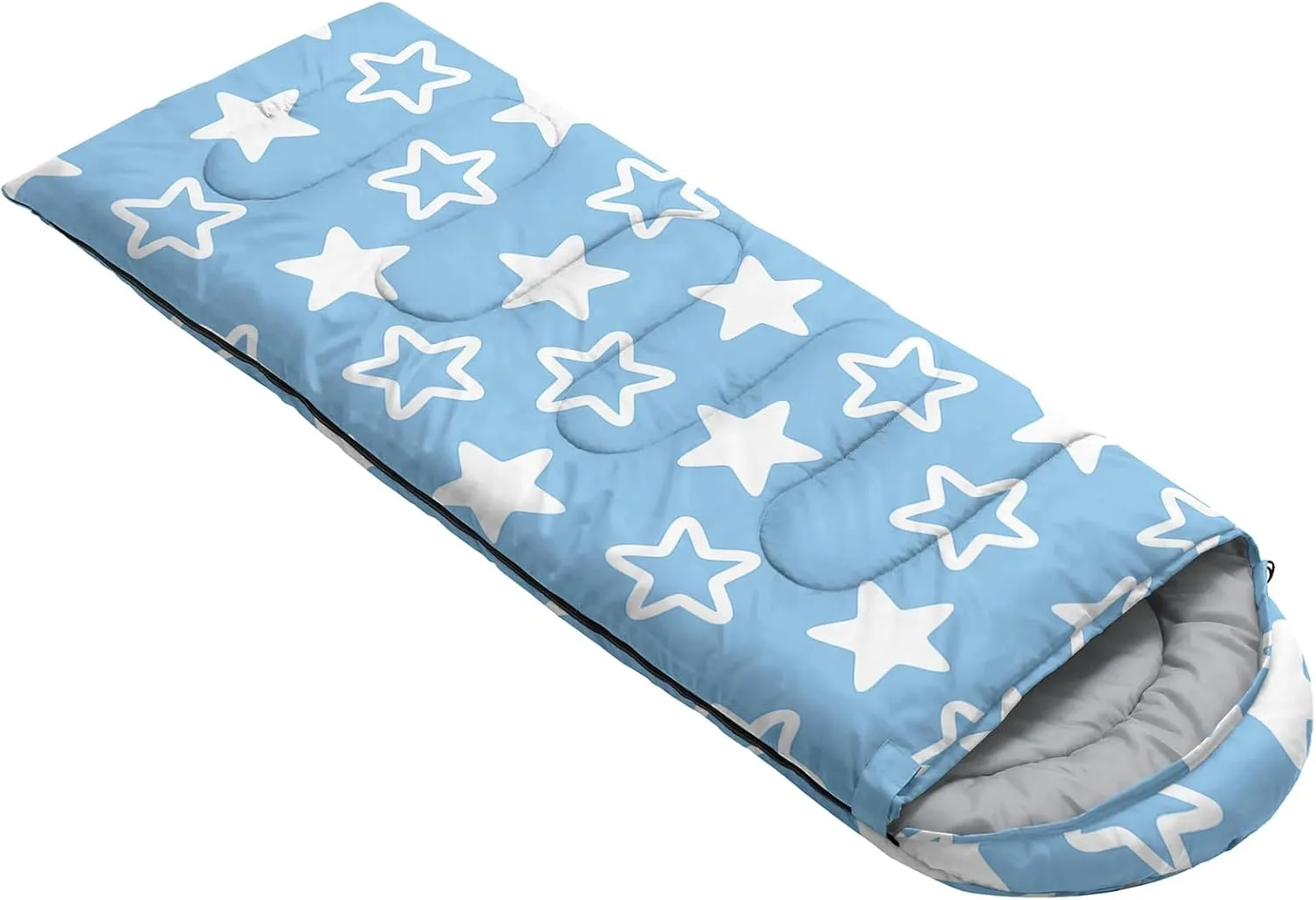 Axolotl Dinosaur Camping Sleeping Bag for Kids,3 Season Warm & Cool Spring Summer Fall Weather Waterproof Colorful Dino Camping Sack for Boys Girls Portable Lightweight,Travelling Adventure Hiking