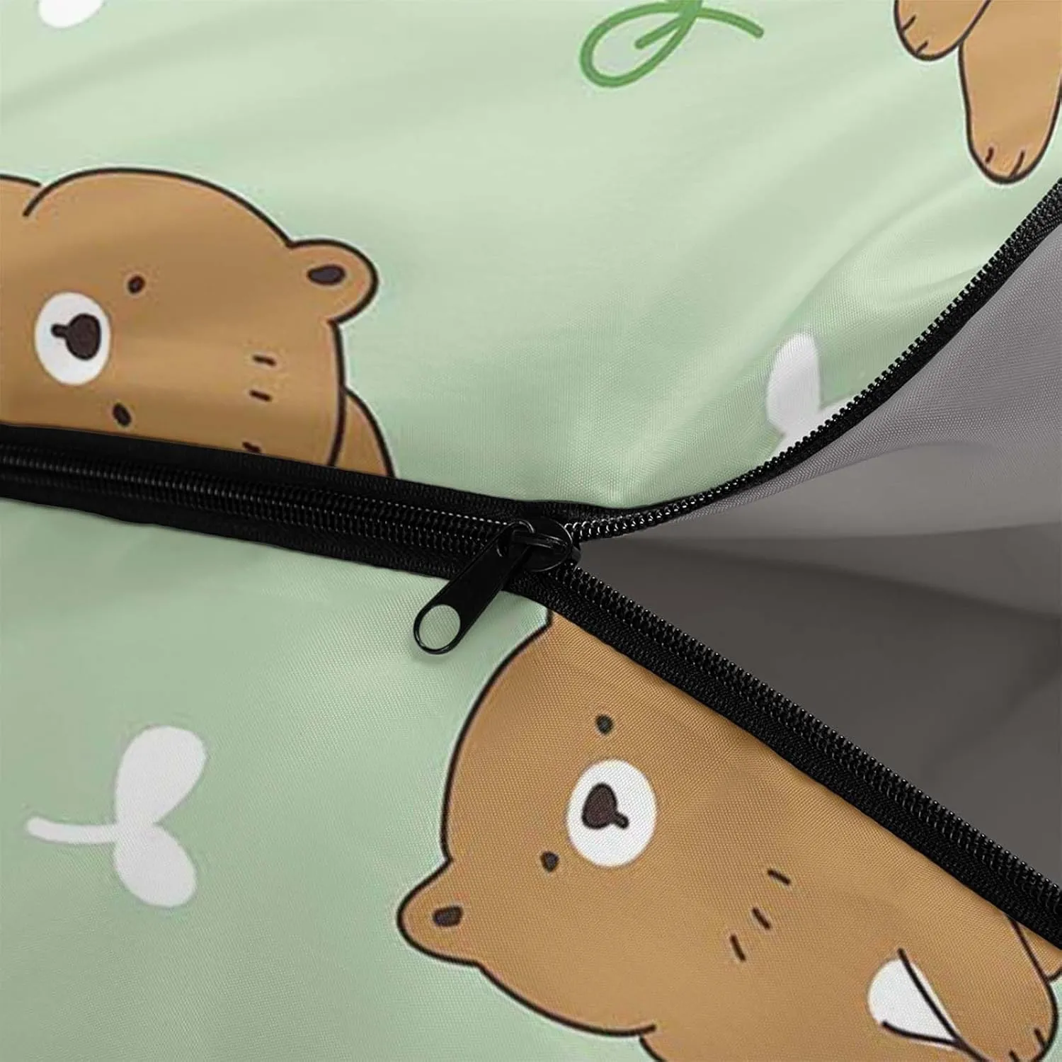 Axolotl Polar Bear Sleeping Bag for Kids Girls,Pink Strawberry Camping Bag with Kawaii Animals Compression Sack for Women,Pink Sleeping Mat for 3 Season Traveling Outdoor Hiking Camping Gear Equipment