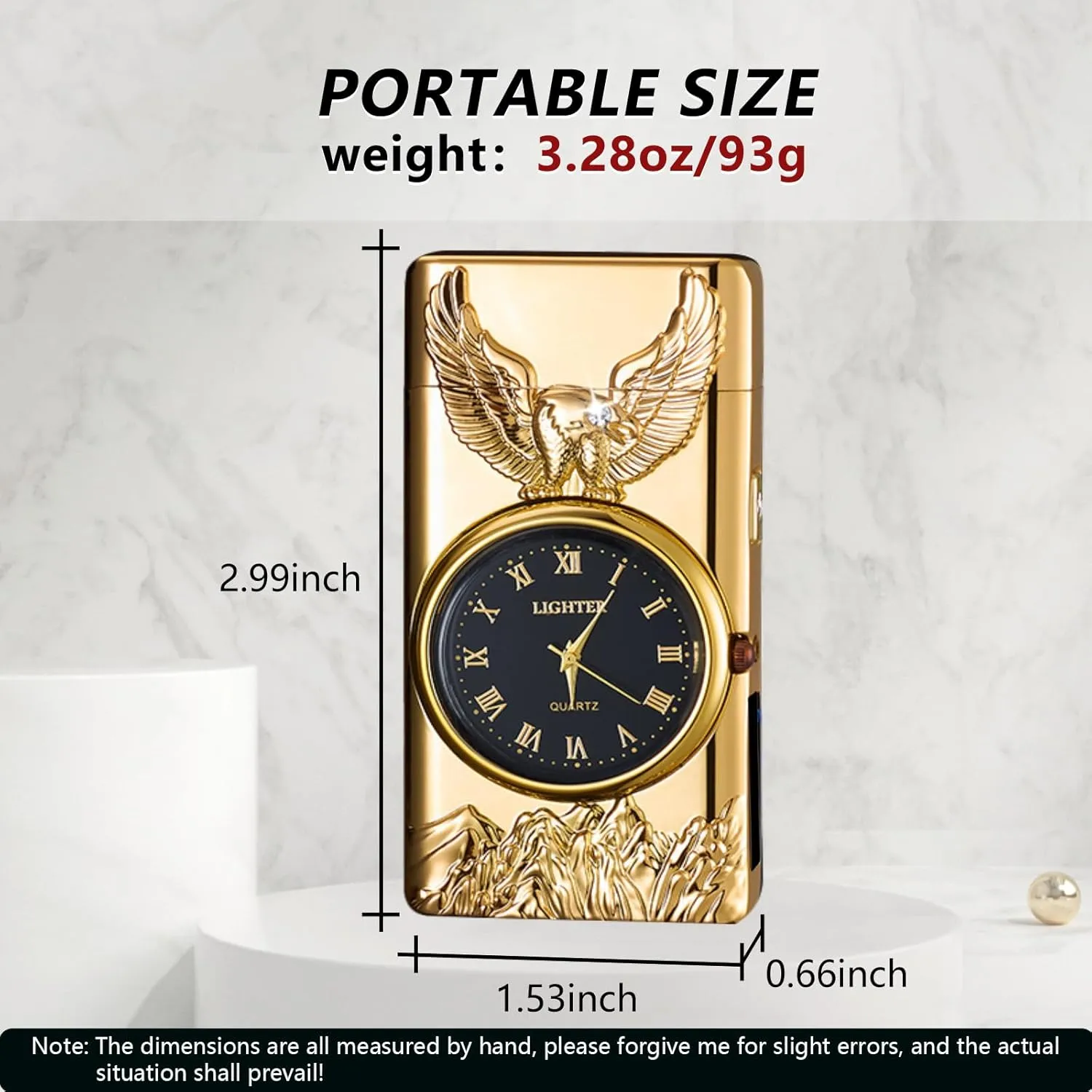 BABOBIU Electric Lighter Rechargeable Lighter Windproof Cool Sailboat Lighters Flameless Portable Arc Lighters with Portable Flashlight Gift for Men, Boyfriend, Husband (Gold)