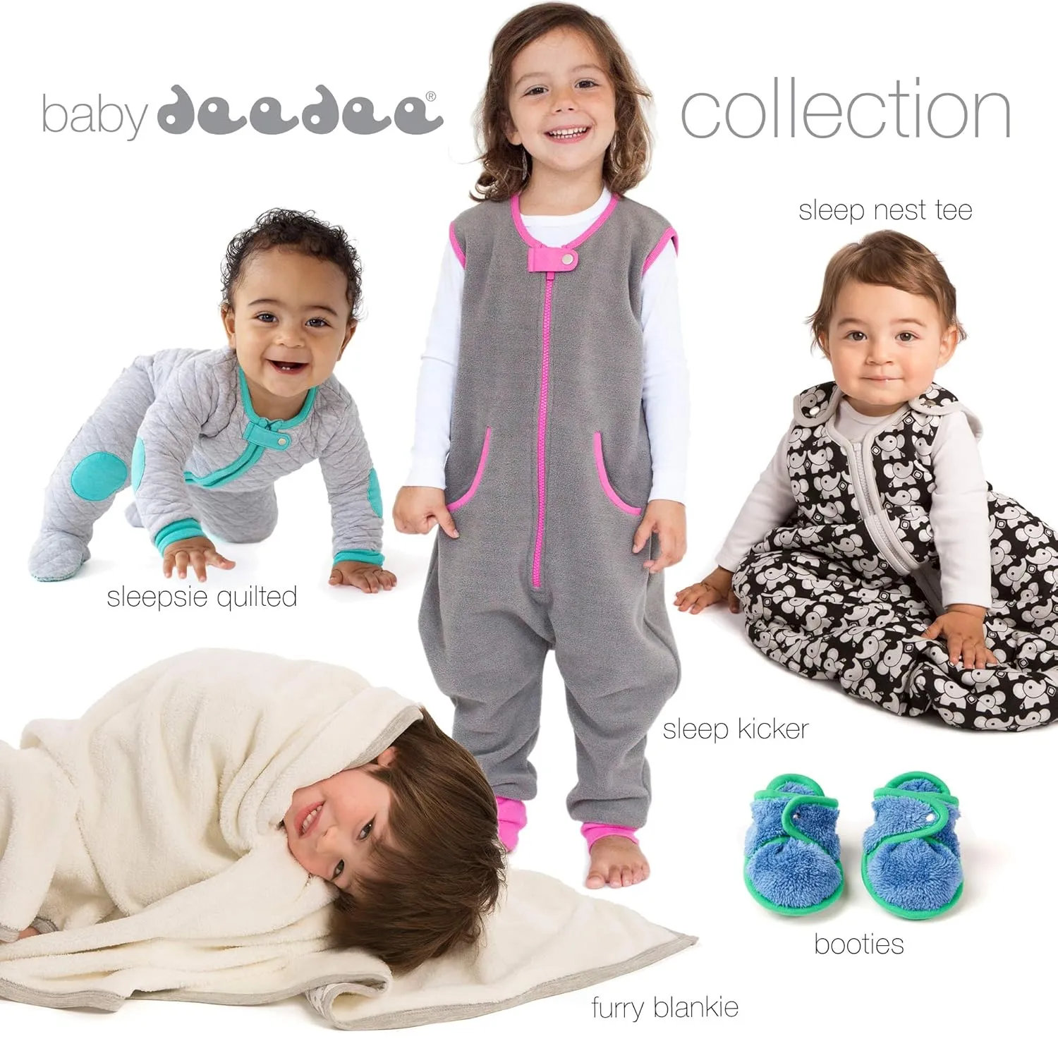 baby deedee Cotton Sleep Nest Basic Sleeping Sack, Baby Sleeping Bag Wearable Blanket, Newborn and Infants, Deep Sea Blue, Small (0-6 Months)