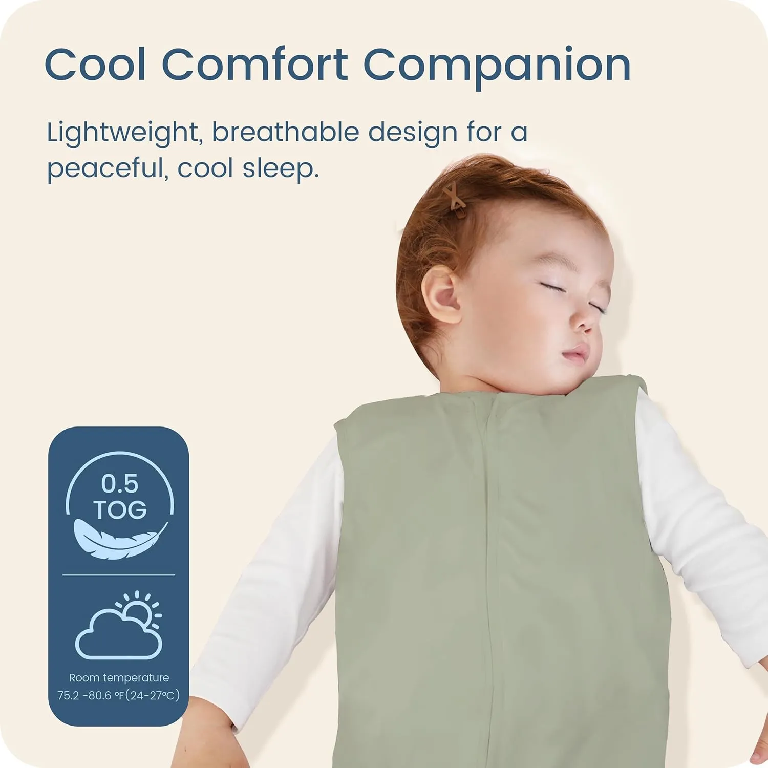 Baby Sleep Sack 0-3-6 Months Light Wearable Blanket for Babies with 2-Way Zippers, 0.5 TOG Premium Soft Breathable Sleeping Bag for Baby Boys Girls 2-Pack (Pink & Green)
