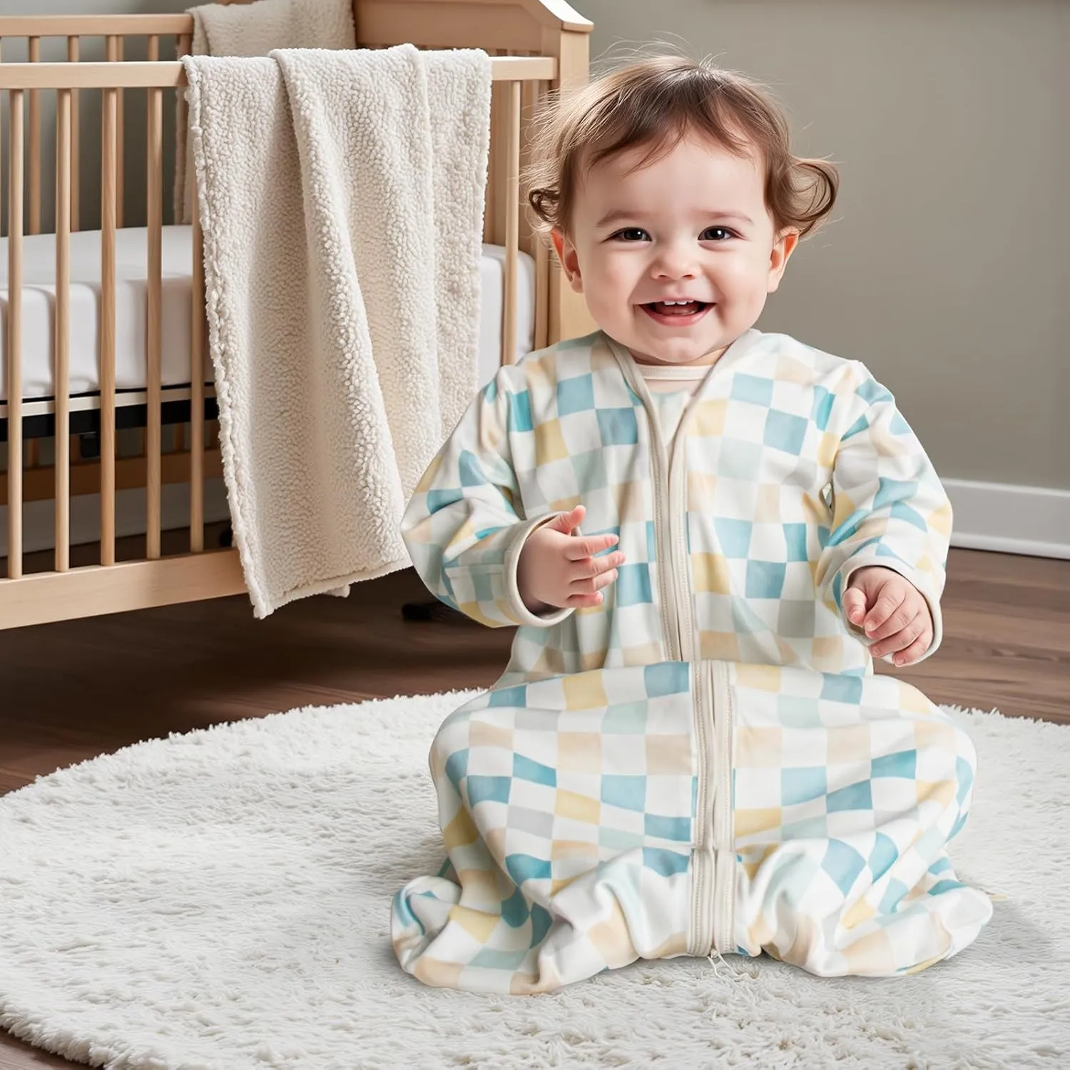 Baby Sleep Sack 18-24 Months 100% Cotton Long Sleeve - Wearable Baby Sleep Bag - 0.5 Tog Sleeping Sack for Newborn Infant