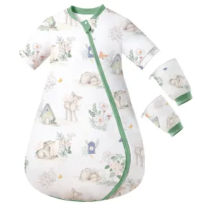 Baby Sleep Sack 24-36 Months - 1.0 TOG Wearable Blanket with Removable Sleeves, Soft Breathable Infant Sleeping Bag for Toddler, Two-Way Zipper for Easy Diaper Change (Fawn)