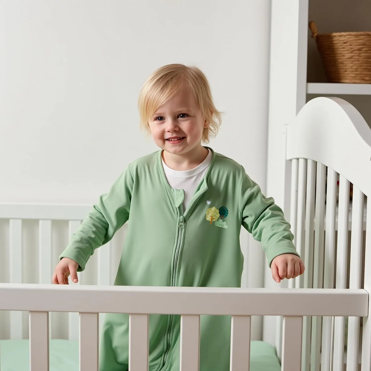 Baby Sleep Sack 6-12 Months 100% Cotton Long Sleeve - Wearable Baby Sleep Bag - 0.5 Tog Sleeping Sack for Newborn Infant