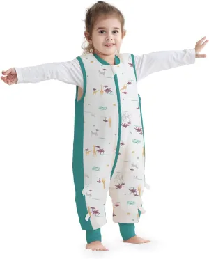 Baby Sleep Sack with Feet 2.5 TOG Wearable Blanket with Legs Sleeveless Toddler Sleeping Sack 2.5 TOG for Autumn Winter