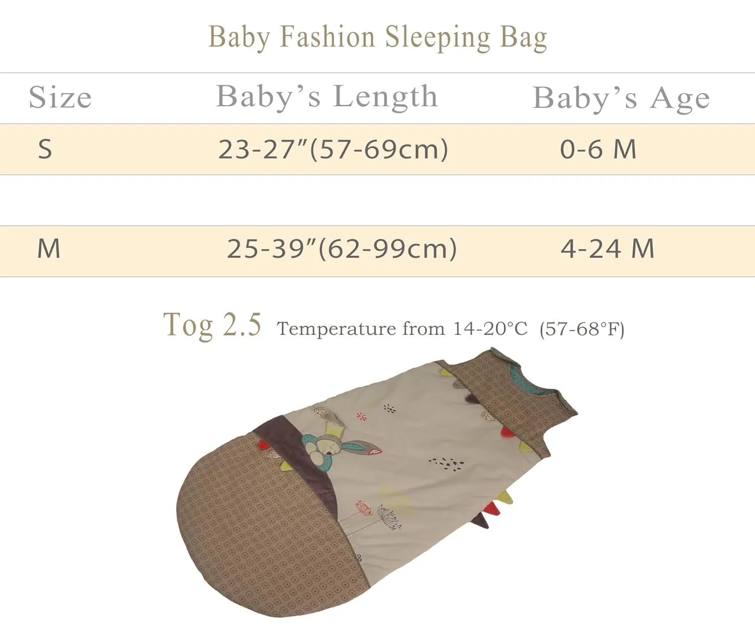 Baby Sleeping Sack (0-6 Months) Warm Tog 2.5 Infant Sleeping Bag Transition Swaddle Wearable Blanket Sleeveless Sleeper Cotton Poplin Quilted Sack
