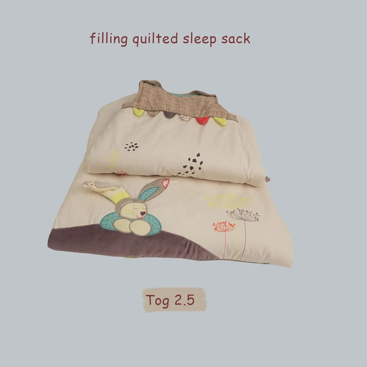 Baby Sleeping Sack (0-6 Months) Warm Tog 2.5 Infant Sleeping Bag Transition Swaddle Wearable Blanket Sleeveless Sleeper Cotton Poplin Quilted Sack