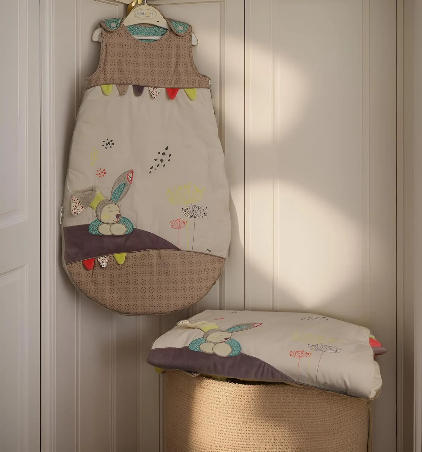 Baby Sleeping Sack (0-6 Months) Warm Tog 2.5 Infant Sleeping Bag Transition Swaddle Wearable Blanket Sleeveless Sleeper Cotton Poplin Quilted Sack