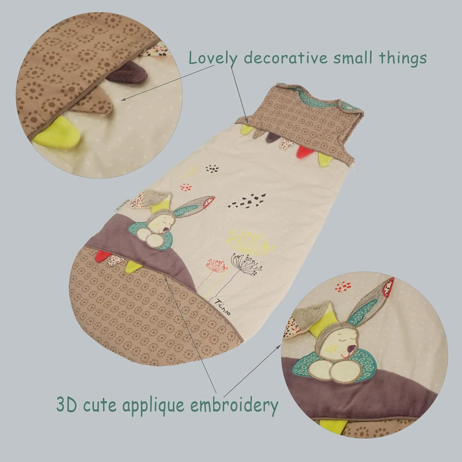 Baby Sleeping Sack (0-6 Months) Warm Tog 2.5 Infant Sleeping Bag Transition Swaddle Wearable Blanket Sleeveless Sleeper Cotton Poplin Quilted Sack