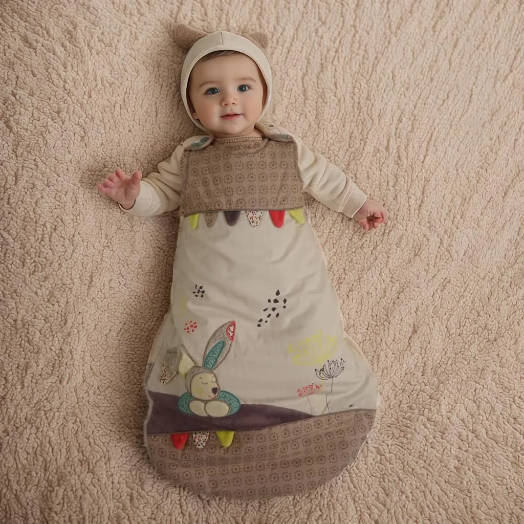 Baby Sleeping Sack (0-6 Months) Warm Tog 2.5 Infant Sleeping Bag Transition Swaddle Wearable Blanket Sleeveless Sleeper Cotton Poplin Quilted Sack