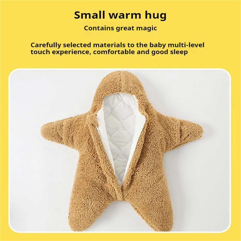 Baby Starfish Onesie, Thick Fleece Wearable Starfish Baby Onesie, Newborn Starfish Swaddle Bag