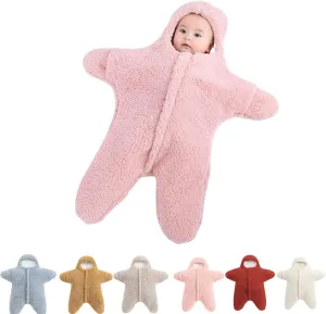 Baby Starfish Onesie, Thick Fleece Wearable Starfish Baby Onesie, Newborn Starfish Swaddle Bag