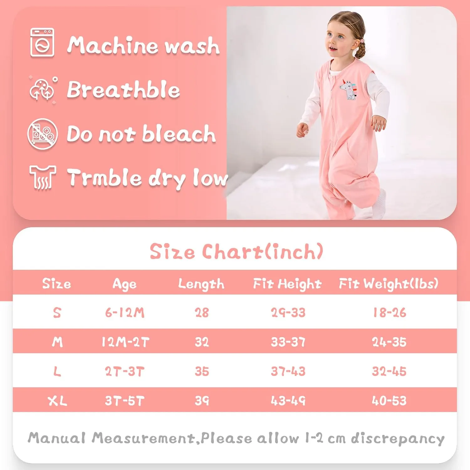 Baby Toddler Sleep Sack, Sleep Sack 3t-5t, Sleep Sack Baby Wearable Blanket, Baby Sleep Sacks with Feet, Sleeveless Soft Sleep Sacks for Baby Boys or Girls