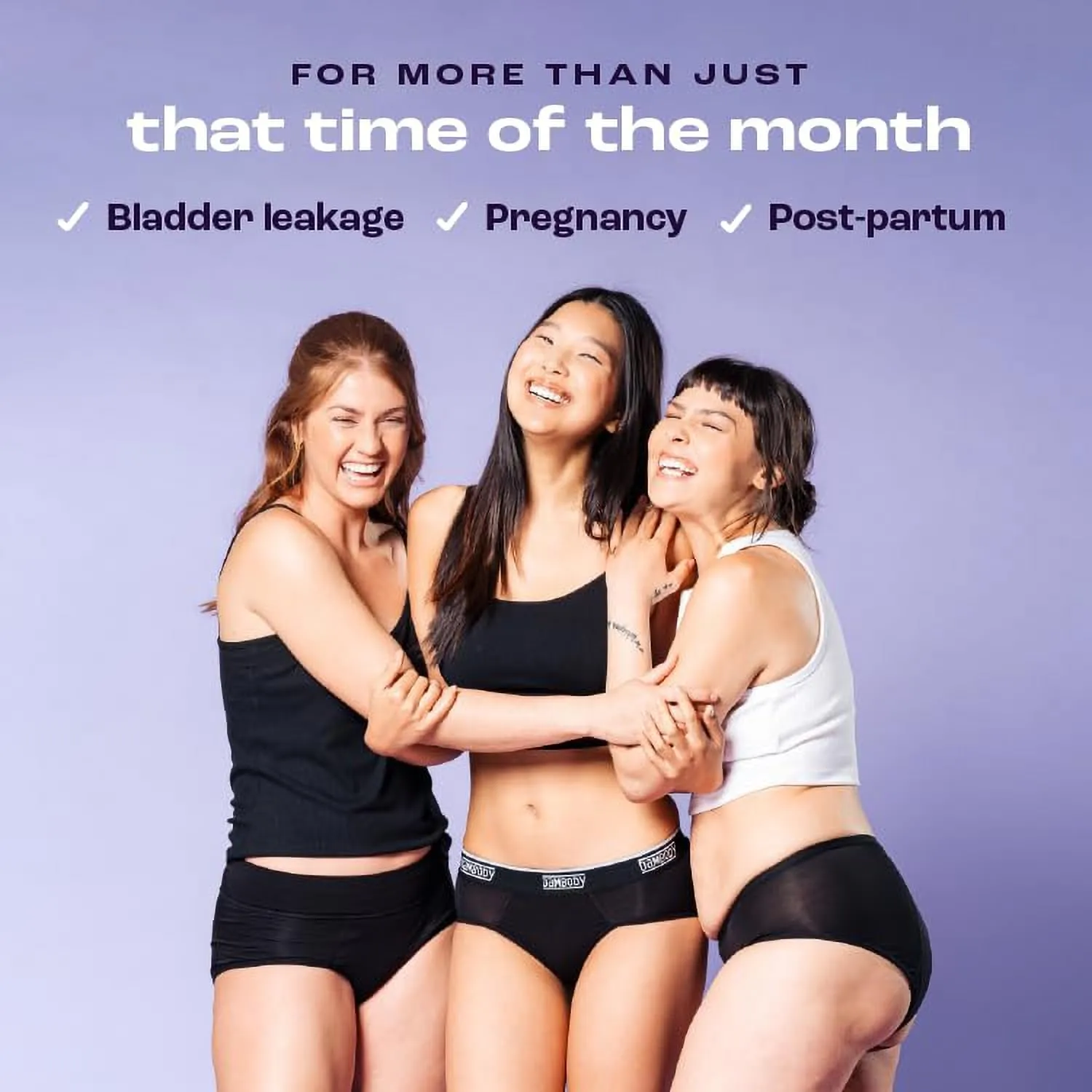 Bambody Absorbent Boxer, Period Underwear for Women - Day and Night Protection - Combortable, Soft, Breathable