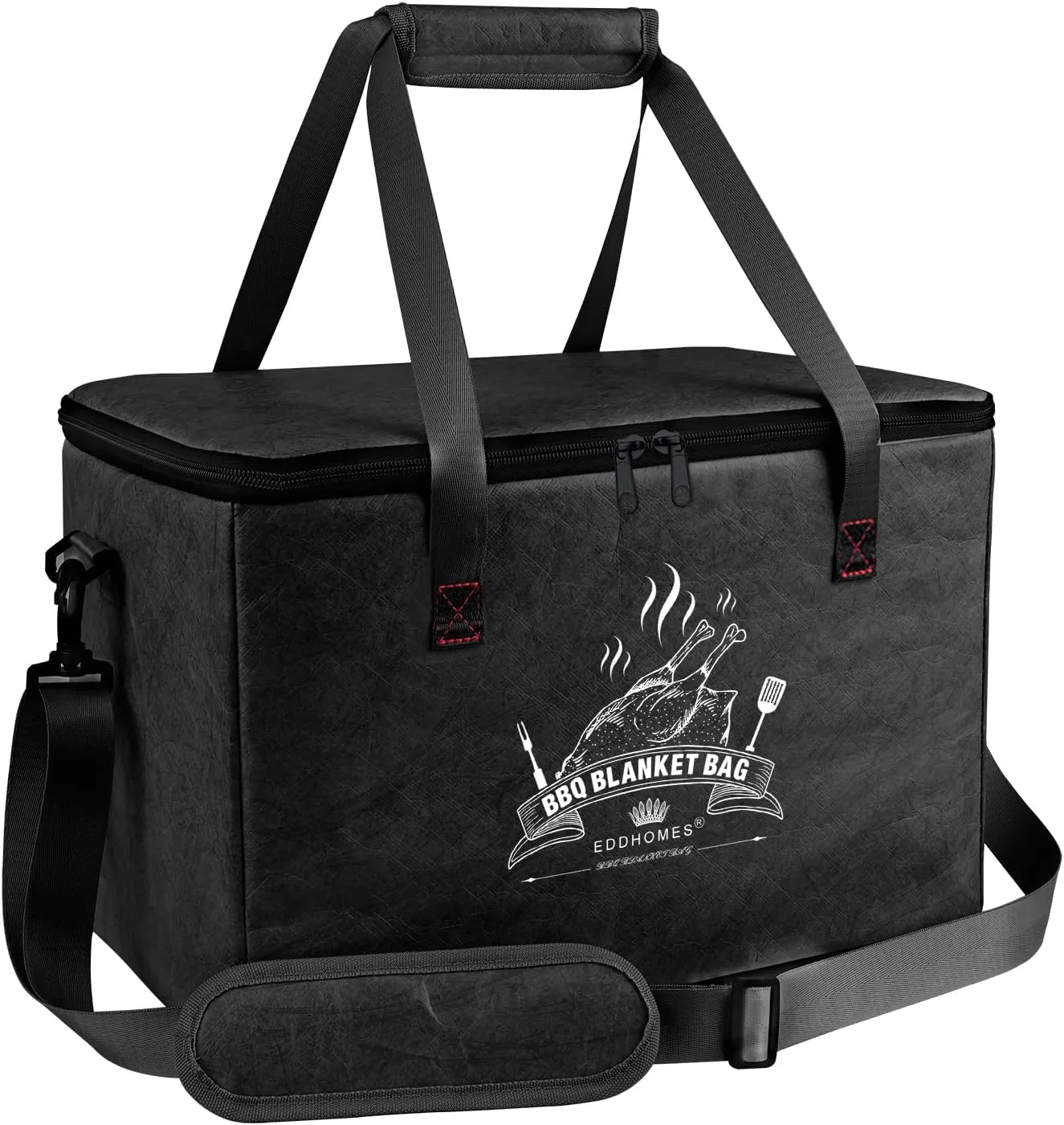 BBQ Blanket for Resting Meat, Reusable Insulated Brisket Resting Blanket, Large Capacity BBQ Meat Blanket Bag with Adjustable Shoulder Strap, Smoker Meat Insulated Resting Bag for BBQ Meat