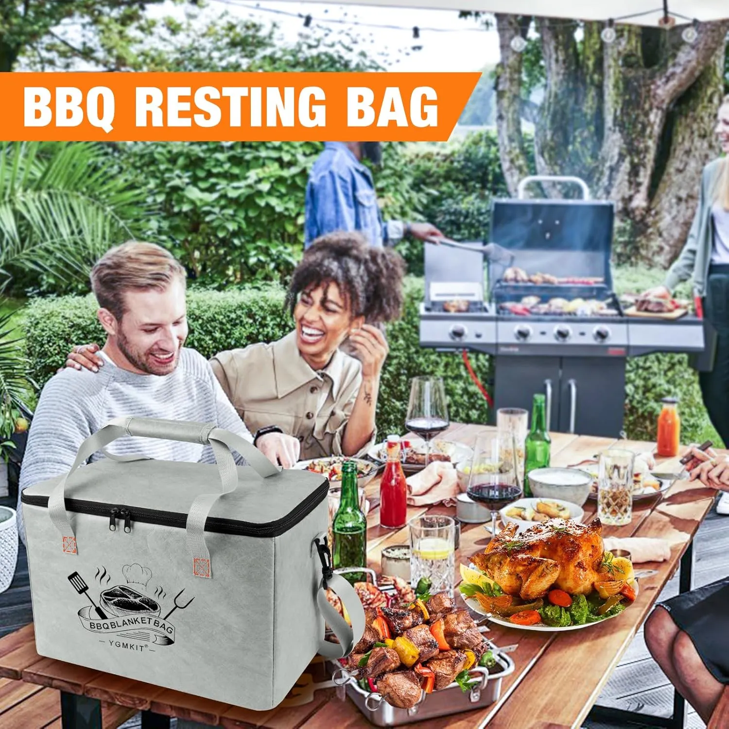 BBQ Blanket for Resting Meat,BBQ Blanket Meat Resting Bag,Reusable Smoker Grilling Meat Insulated Resting Bag for Outdoor Smoker and Grilling