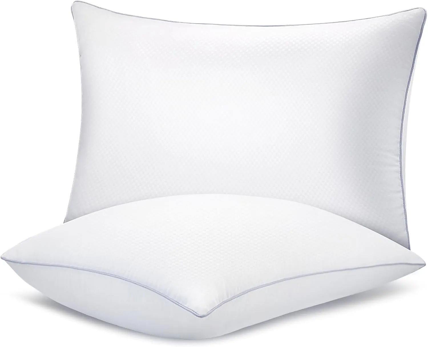 Bed Pillows for Sleeping 2 Pack, Queen Size Pillows Set of 2,Down Alternative Filling, Pillow for Back, Stomach or Side Sleepers Grey
