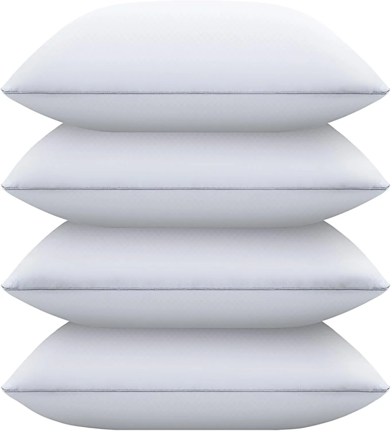 Bed Pillows for Sleeping Standard Size Set of 4,Down Alternative Filling,Pillows for Back, Stomach or Side Sleepers