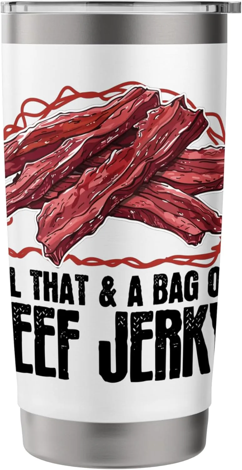 Beef Jerky Carnivore Diet A Bag Of Beef Jerky Funny Stainless Steel Insulated Tumbler