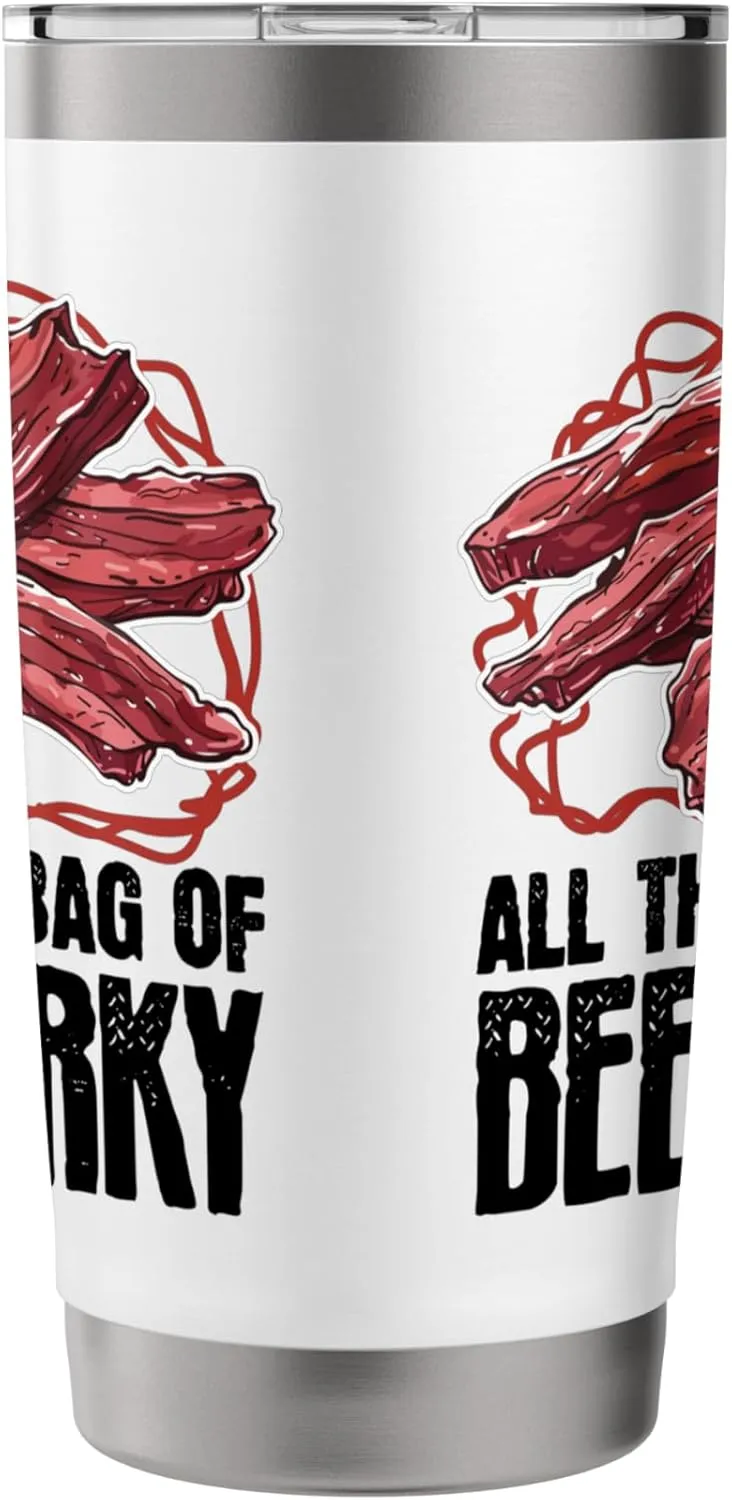 Beef Jerky Carnivore Diet A Bag Of Beef Jerky Funny Stainless Steel Insulated Tumbler