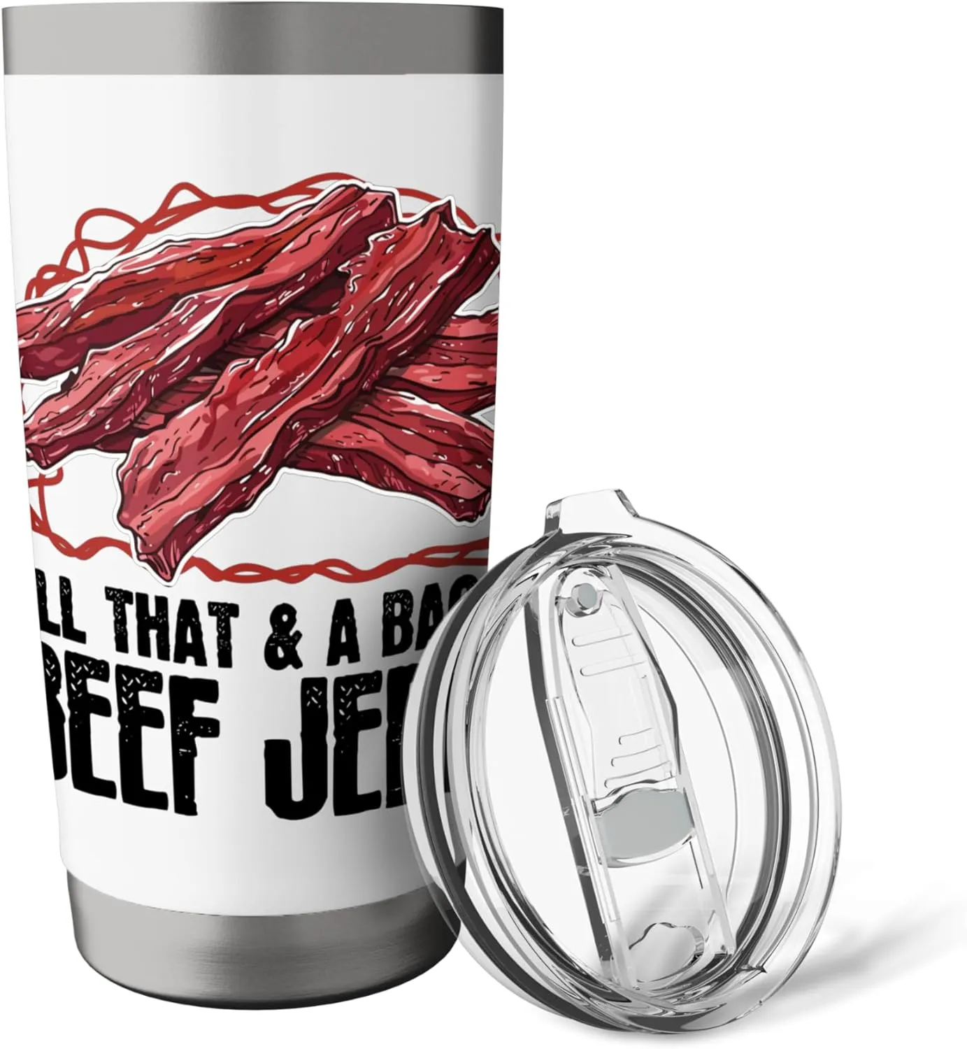 Beef Jerky Carnivore Diet A Bag Of Beef Jerky Funny Stainless Steel Insulated Tumbler