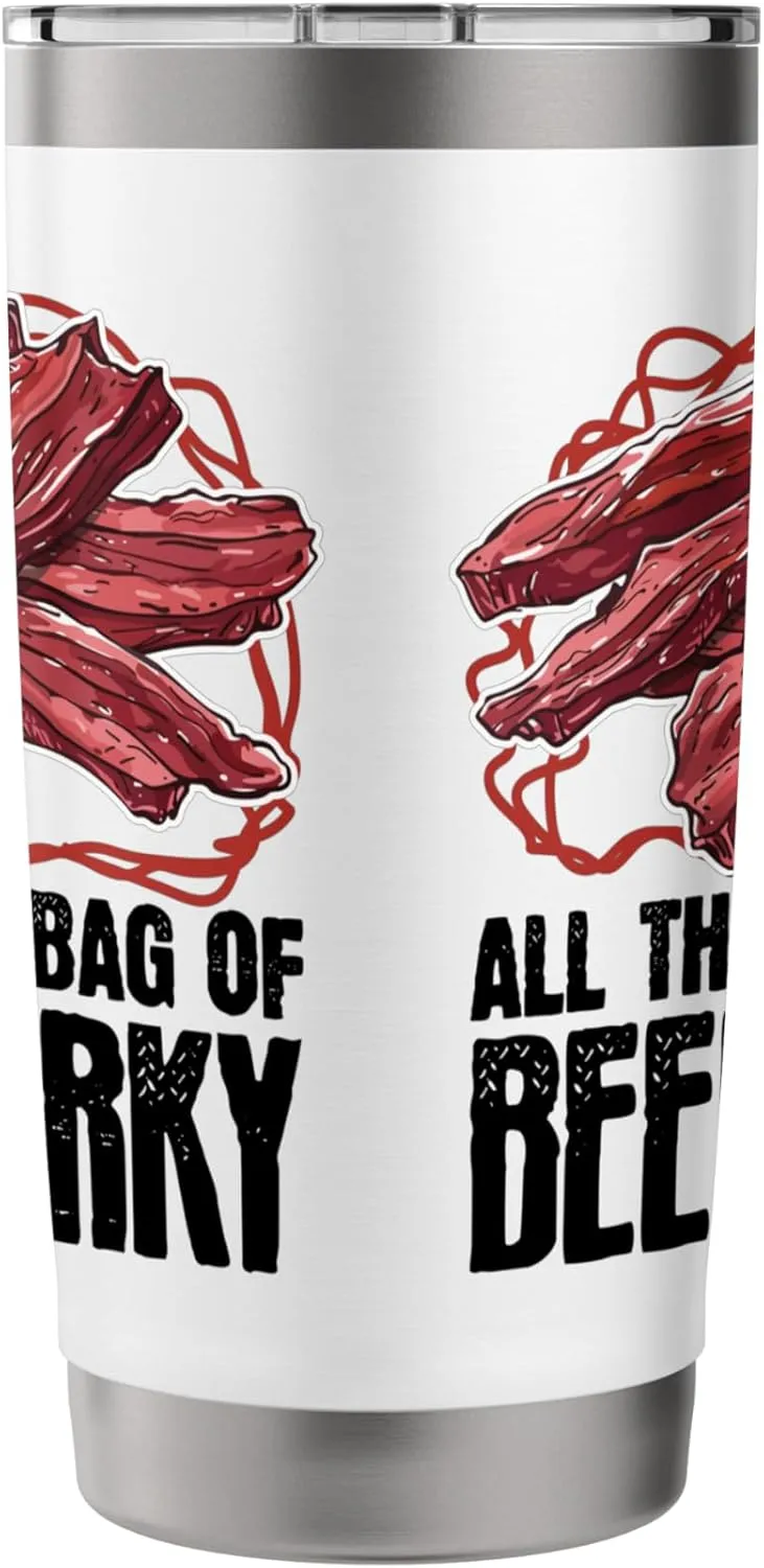 Beef Jerky Carnivore Diet A Bag Of Beef Jerky Funny Stainless Steel Insulated Tumbler
