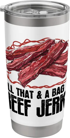 Beef Jerky Carnivore Diet A Bag Of Beef Jerky Funny Stainless Steel Insulated Tumbler
