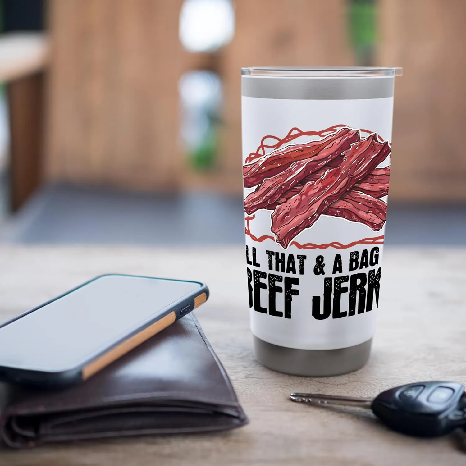 Beef Jerky Carnivore Diet A Bag Of Beef Jerky Funny Stainless Steel Insulated Tumbler