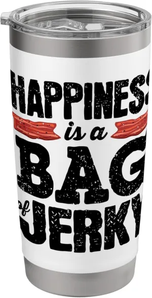 Beef Jerky Carnivore Diet A Bag Of Beef Jerky Stainless Steel Insulated Tumbler