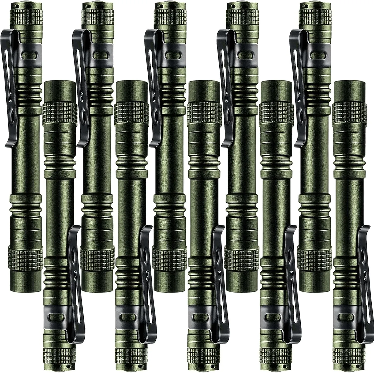 Beieverluck 10 Pack Small Mini LED Flashlight Pocket Flashlight Pen Light Flashlight Tactical Flashlight with Clip Flashlights for Camping Outdoor Emergency Inspection Fathers Gifts for Dad Husband