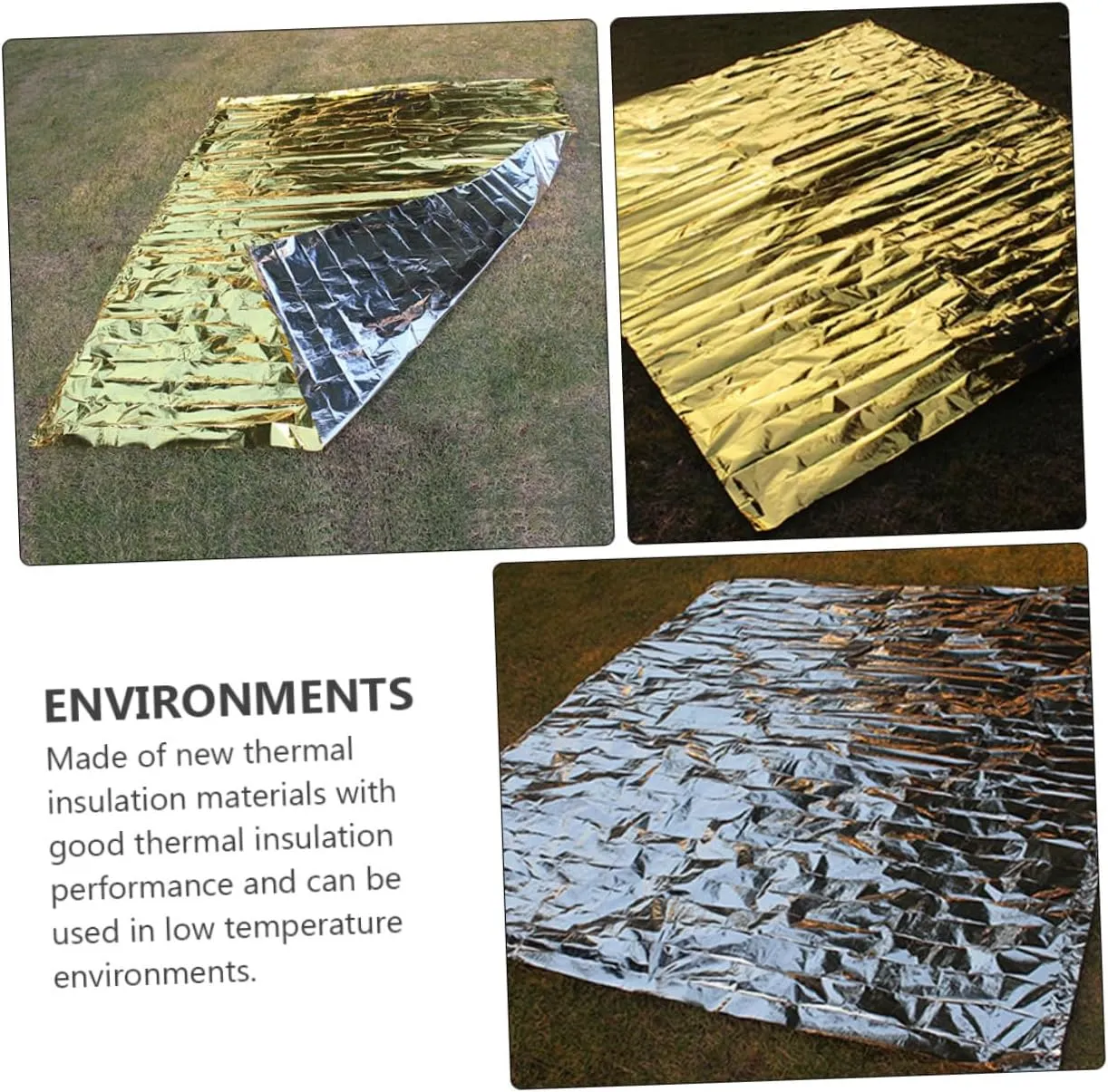 BESPORTBLE 4 Pcs Insulation Blanket Thermal Blanket Tarps Insulated Blanket Thermal Rug Emergency Blanket Portable